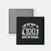 Golf 100 dagen school grappige leraar student 100t magneet (Voorkant / Achterkant)