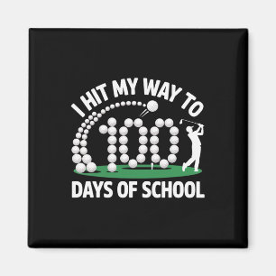 Golf 100 dagen school grappige leraar student 100t magneet