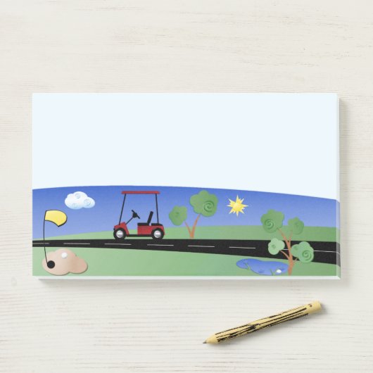 Golf - 10 x 6-inch Post-it® notes (Op bureau)