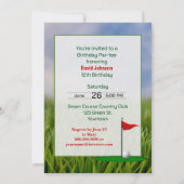 Golf 12th Birthday Party Kaart (Achterkant)