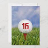 Golf 16e verjaardagsfeestje   kaart (Voorkant)