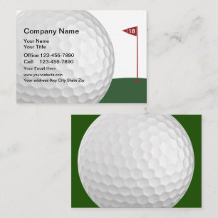 Golf 18 Hole Ontwerp Visitekaartje