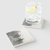 Golf 1907 II Stenen Onderzetter (Zijkant)