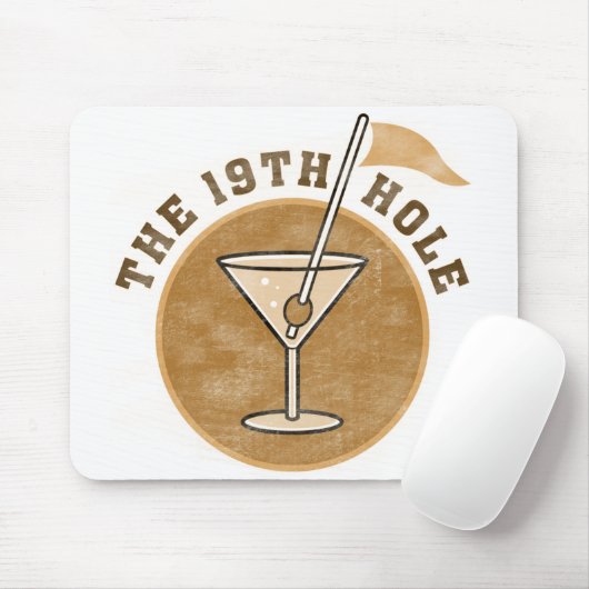 Golf 19th Hole T-shirts en cadeautjes Muismat (Met muis)