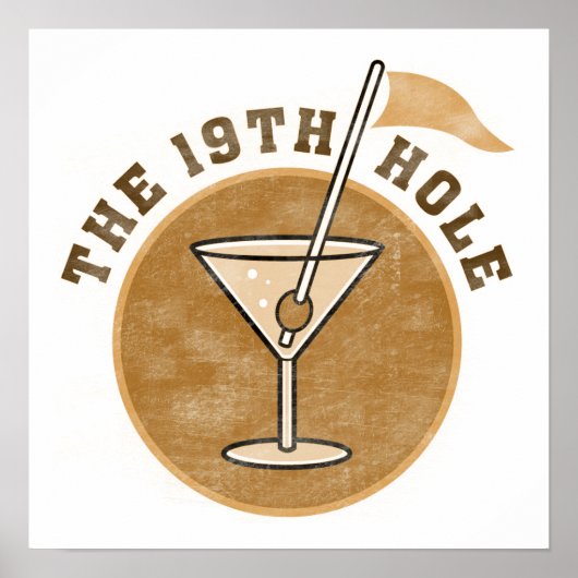 Golf 19th Hole T-shirts en cadeautjes Poster (Voorkant)