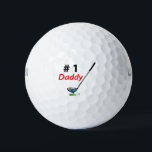 Golf # 1 Papa Fathers Day Birthday Gift Golfballen<br><div class="desc">Show je liefde voor je vader met dit design van 1 papa met Golf Ball en Club van Inge Lewis. Perfecte Vaderdag of Birthday cadeau voor je vader op zijn speciale dag. Vind meer passende producten in de opslag van ingeinc.com.</div>