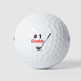 Golf # 1 Papa Fathers Day Birthday Gift Golfballen