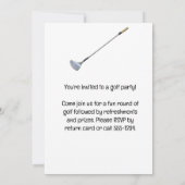 Golf 1e Verjaardag bewaar de datum voor baby meisj Kaart (Achterkant)