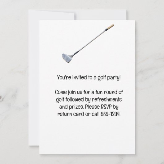 Golf 1e Verjaardag bewaar de datum voor baby meisj Kaart (Achterkant)