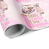 Golf 1e verjaardag een jaar oud golfer roze cadeaupapier (Rol Hoek)