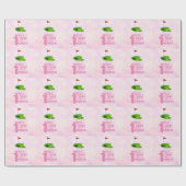 Golf 1e verjaardag een jaar oud golfer roze cadeaupapier (Vlak)