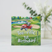 Golf 1e verjaardag een jaar oude golfer (Staand voorkant)