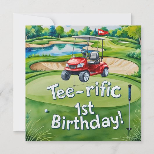 Golf 1e verjaardag een jaar oude golfer (Voorkant)