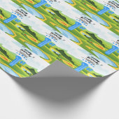 Golf 1e verjaardag een jaar oude golfer cadeaupapier (Hoek)