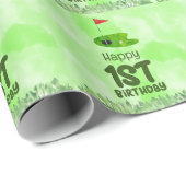 Golf 1e verjaardag een jaar oude golfer cadeaupapier (Rol Hoek)