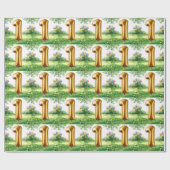 Golf 1e verjaardag één jaar oude golfer cadeaupapier (Vlak)