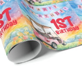 Golf 1e verjaardag een jaar oude golfer cadeaupapier (Rol Hoek)