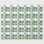 Golf 1e verjaardag een jaar oude golfer cadeaupapier (Vlak)