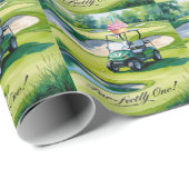 Golf 1e verjaardag een jaar oude golfer cadeaupapier (Rol Hoek)