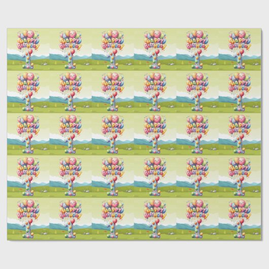 Golf 1e verjaardag een jaar oude golfer met winkel cadeaupapier (Vlak)