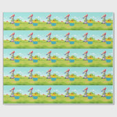 Golf 1e verjaardag een jaar oude golfer met winkel cadeaupapier (Vlak)