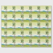 Golf 1e verjaardag een jaar oude golfer met winkel cadeaupapier (Vlak)