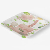 Golf 1e verjaardag een jaar oude golfer papieren bordje (Gebogen)