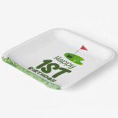 Golf 1e verjaardag een jaar oude golfer papieren bordje (Gebogen)