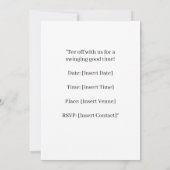 Golf 1e Verjaardag golfer is het draaien van een Kaart (Achterkant)