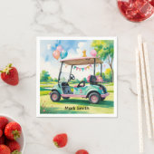 Golf 1e Verjaardag golfer is het draaien van een Servet (Insitu)