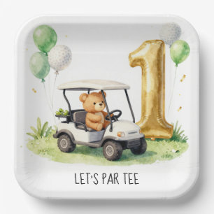 Golf 1e verjaardag Laten we Par Tee vieren Papieren Bordje