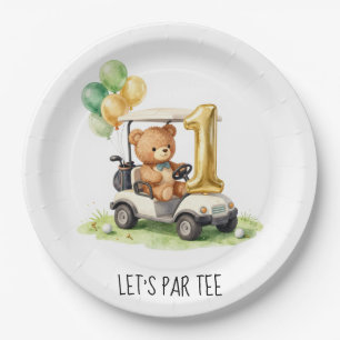Golf 1e verjaardag Laten we Par Tee vieren Papieren Bordje