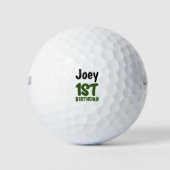 Golf 1e verjaardag met naam golfballen (Voorkant)