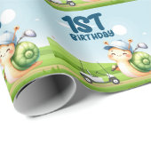 Golf 1e Verjaardag Schattige thema Cadeaupapier (Rol Hoek)