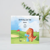 Golf 1e Verjaardag thema voor kind golfer Party Kaart (Staand voorkant)