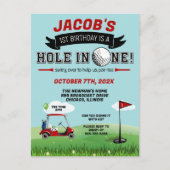 Golf 1e verjaardag Uitnodiging (Voorkant)