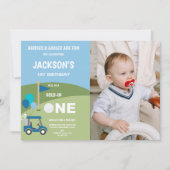 Golf 1e verjaardag Uitnodigingen met foto (Voorkant)