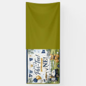 Golf 1e verjaardagsbanner met golfkar spandoek (Verticaal)