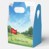 Golf 1e verjaardagsfeestje gat in één bedankdoosjes (Geopend)