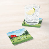 Golf 1e verjaardagsfeestje gat in één kartonnen onderzetters (Insitu)