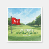Golf 1e verjaardagsfeestje gat in één servet (Voorkant)