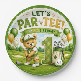 Golf 1e verpartij papieren bordje