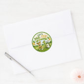 Golf 1e verpartij ronde sticker (Envelop)
