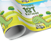 Golf 1ste verjaardag een jaar oude golfer met numm cadeaupapier (Rol Hoek)
