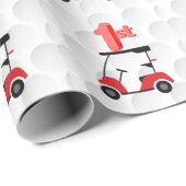 Golf 1ste verjaardag een jaar oude golfer met numm cadeaupapier (Rol Hoek)