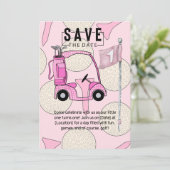 Golf 1ste verjaardag een jaar oude golfer met numm kaart (Staand voorkant)