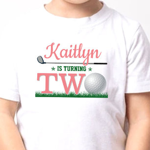 Golf 2e verjaardag kinder shirts