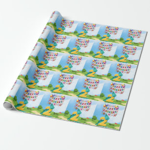 Golf 2e Verjaardag thema voor kind golfer Cadeaupapier