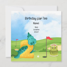 Golf 2e Verjaardag thema voor kind golfer Party Kaart