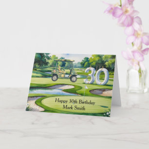 Golf 30e verjaardag op de golfbaan kaart